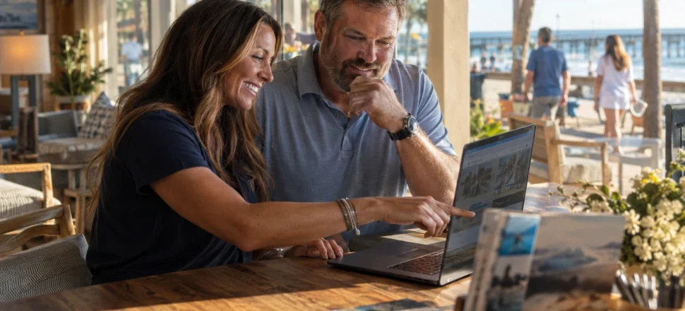 Small business owner improving local SEO and online visibility