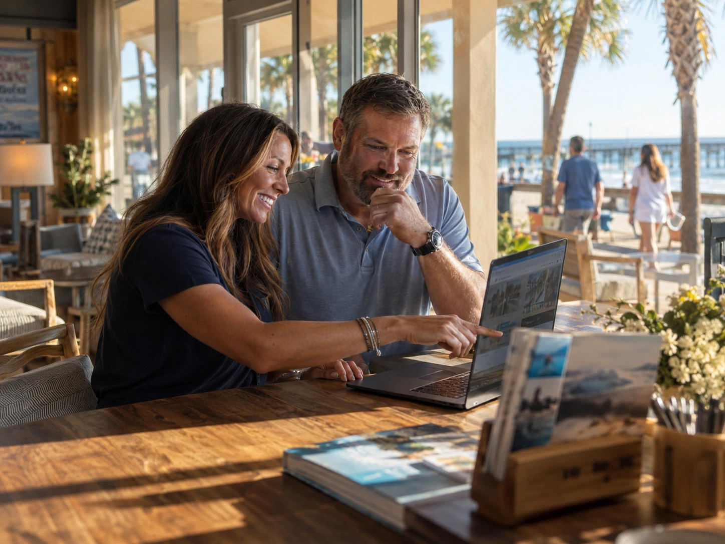 Small business owner improving local SEO and online visibility